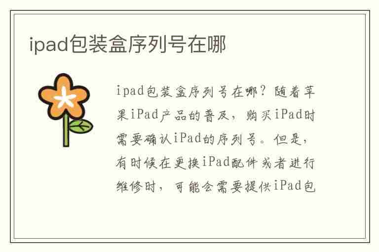 ipad包装盒序列号在哪(ipad包装盒序列号在哪个位置)